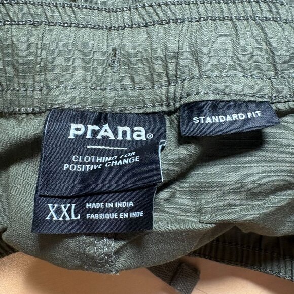 Prana Double Peak E-Waist Standard Fit Short Men's Size XXL Cargo Green NWT! - Picture 5 of 9